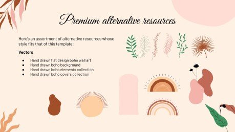 Pastel Boho Newsletter presentation template 