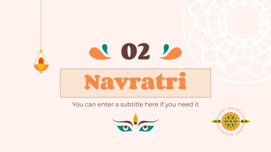 Let's Celebrate Navratri! presentation template 