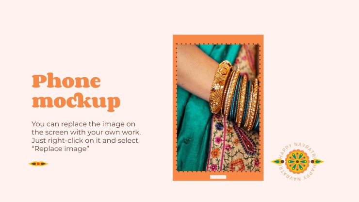 Let's Celebrate Navratri! presentation template 