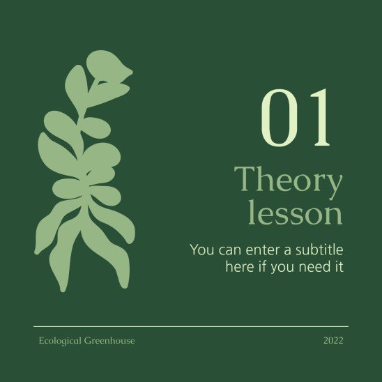 Using Your Waste for Your Ecological Greenhouse Workshop presentation template 