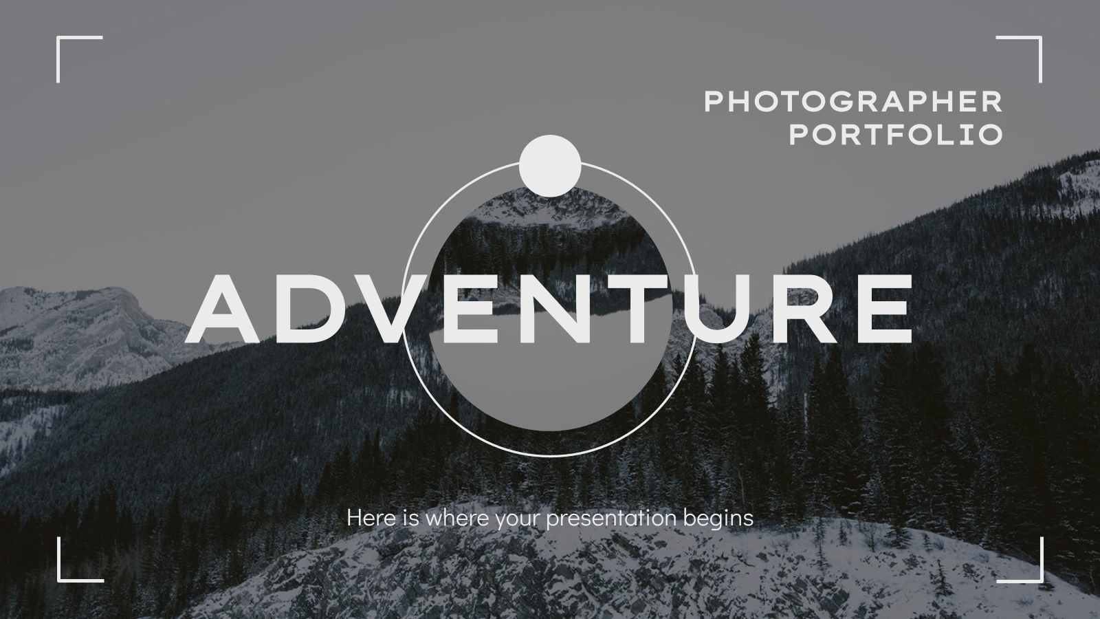 Adventure Photographer Portfolio presentation template 