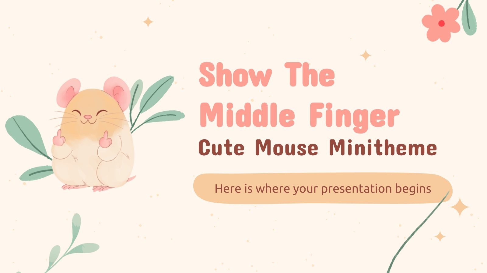 Minitema con un ratón mono: Haz una peineta | Google Slides