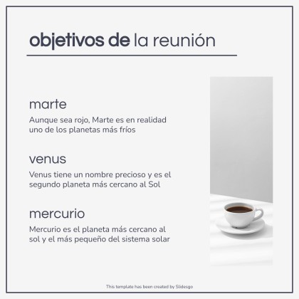 Diapositives minimalistes pour réunion Modèles de présentation