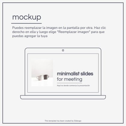 Diapositives minimalistes pour réunion Modèles de présentation
