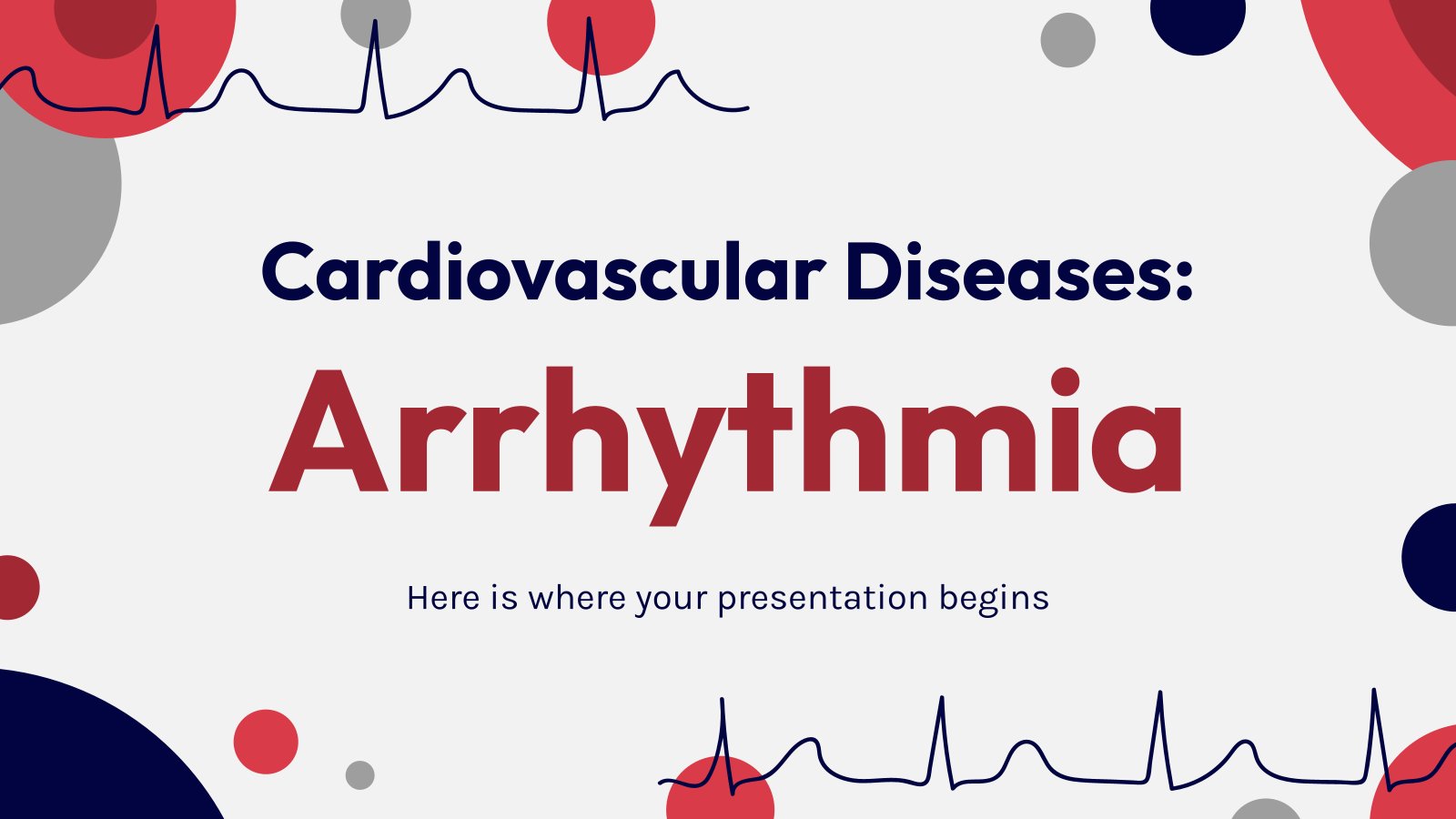 Maladies cardiovasculaires : Arythmie Modèles de présentation