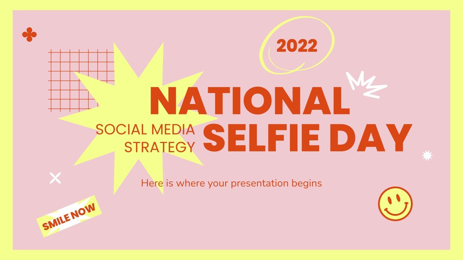 National Selfie Day for Social Media Google Slides & PPT