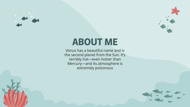 Diving Photographer Portfolio presentation template 