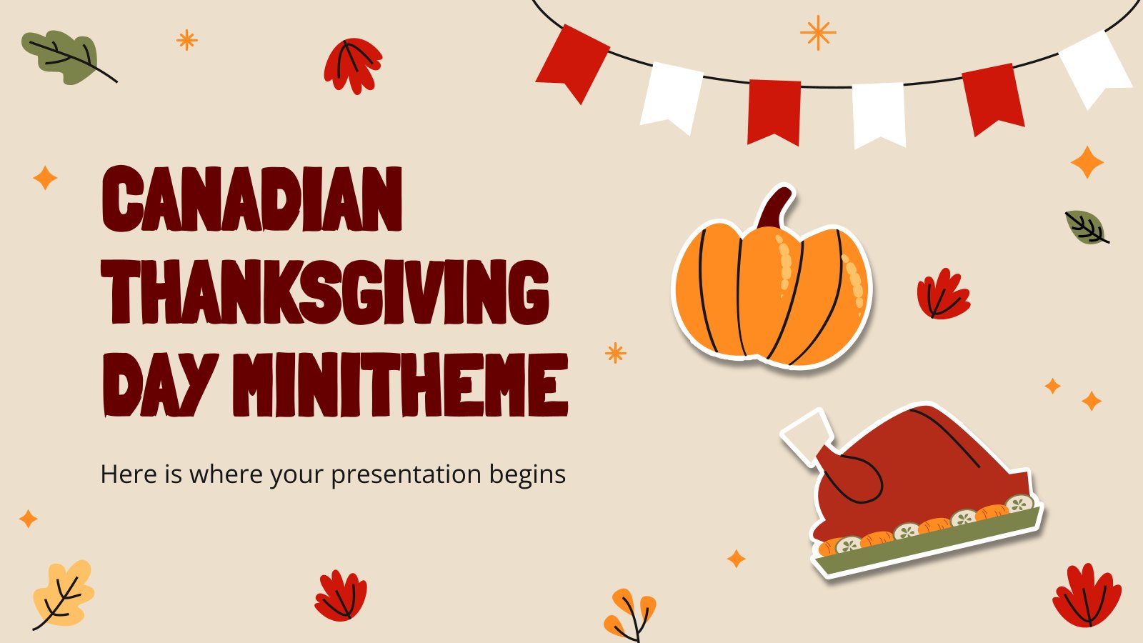 Canadian Thanksgiving Day Minitheme presentation template 