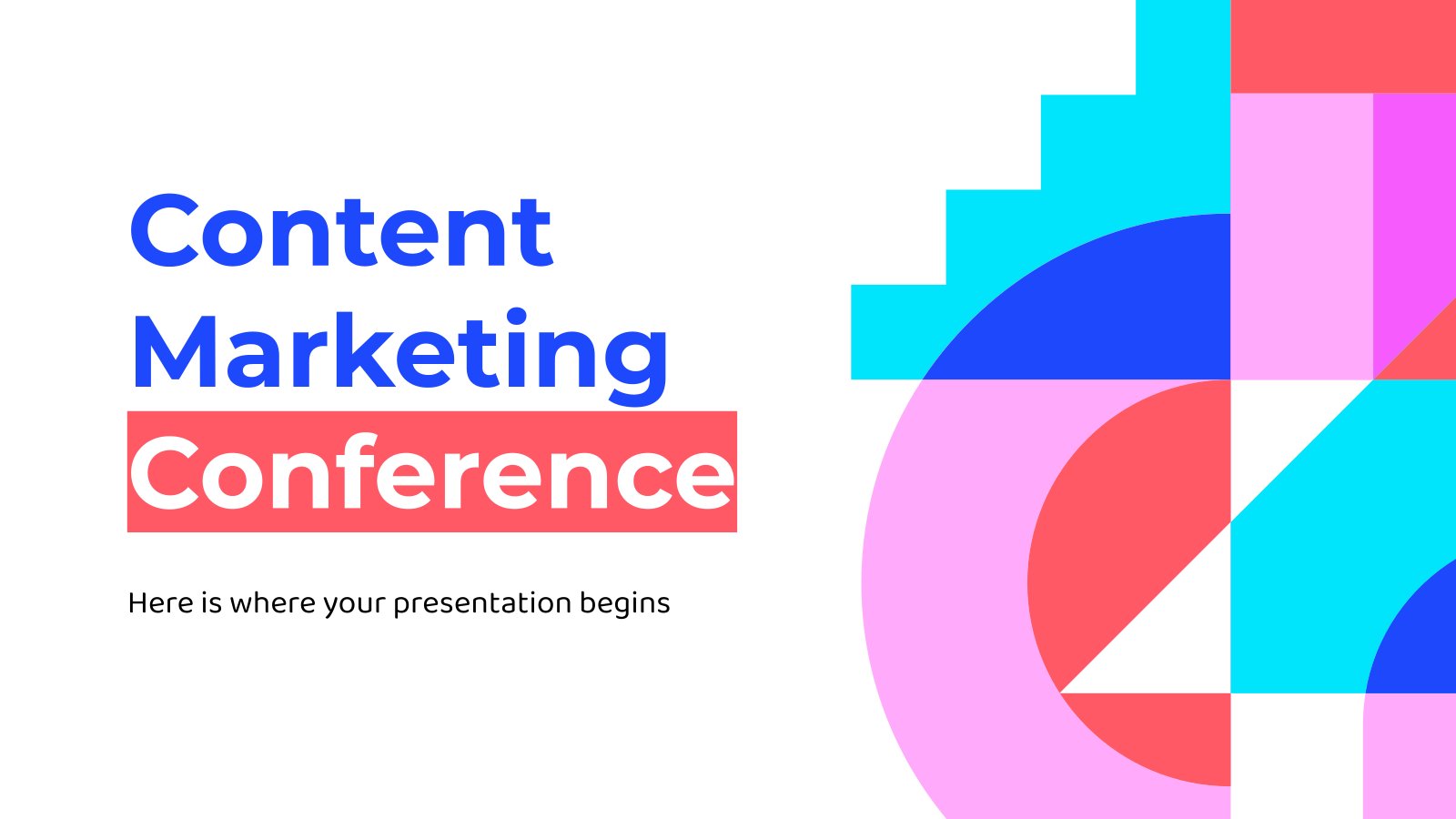 Conférence sur le marketing de contenu Modèles de présentation