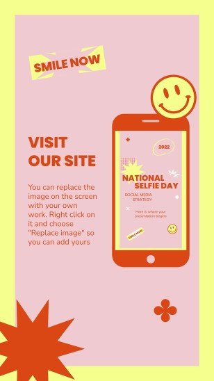 Plantilla de presentación Día internacional del selfi