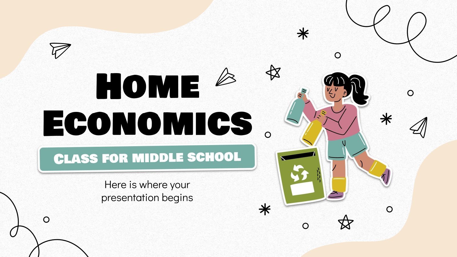 Home Economics Class for Middle School Google Slides & PPT