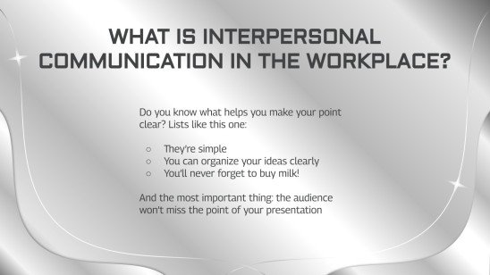 Interpersonal Communication at Workplace presentation template 