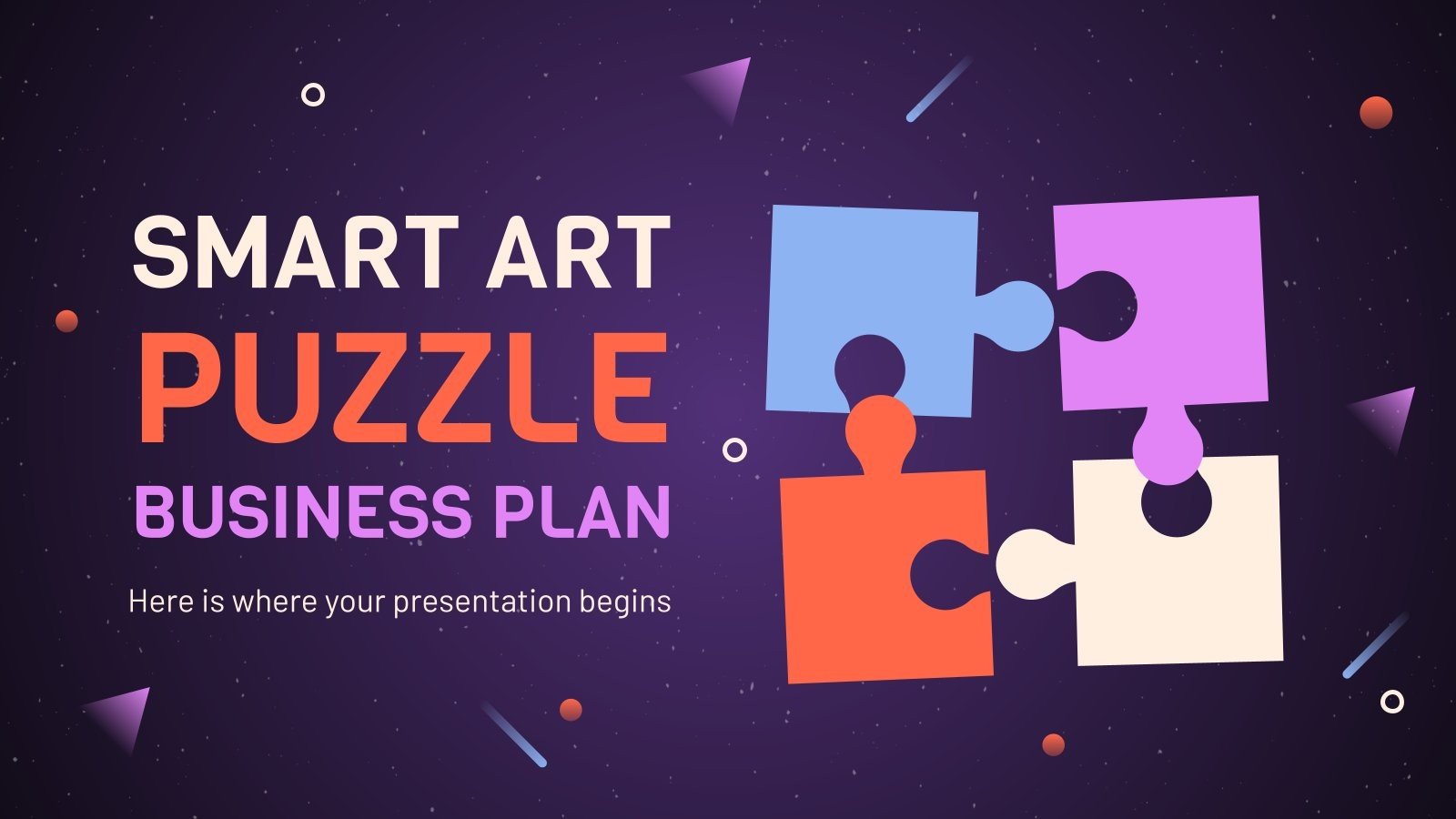 Smart Art Puzzle Business Plan Google Slides & PowerPoint
