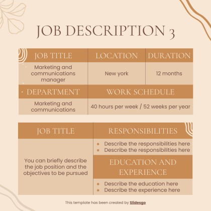 소셜 미디어 관리자 작업 설명 프레젠테이션 템플릿