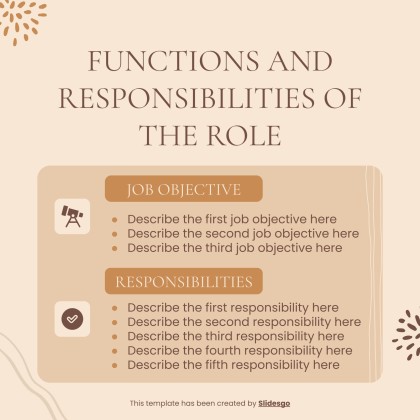 소셜 미디어 관리자 작업 설명 프레젠테이션 템플릿