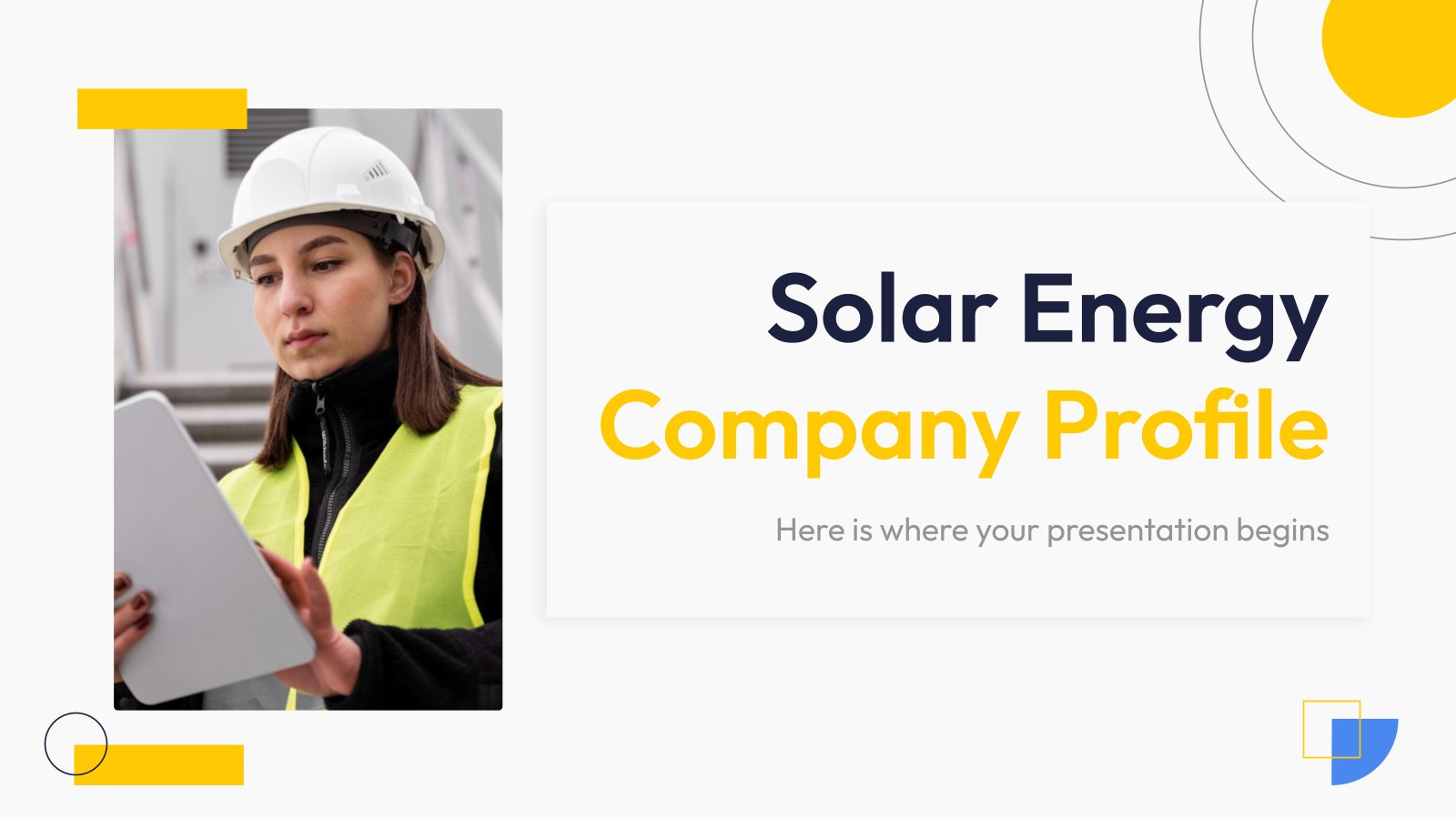 Solar Energy Company Profile presentation template 