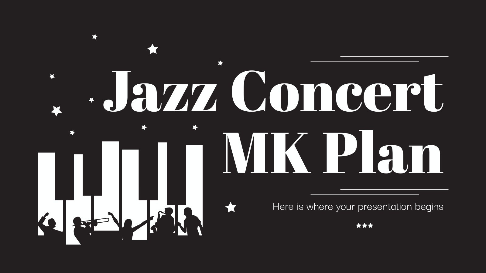 Plan MK pour un concert de jazz Modèles de présentation