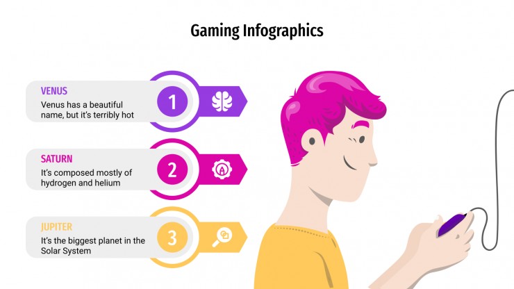 Game Controller Infografiken Präsentationsvorlage