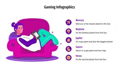 Infographies de manettes de jeux vidéo Modèles de présentation