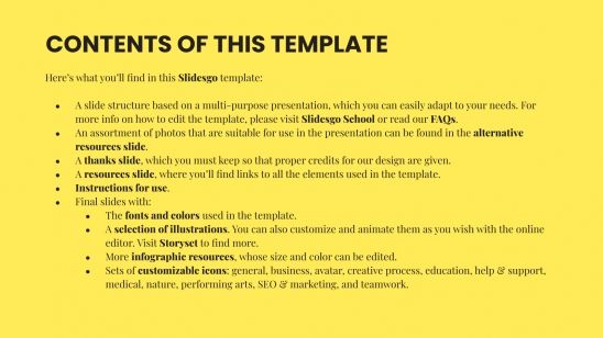 Trypich Powerpoint Slide Yellow Triptych MK Google Slides and PowerPoint template