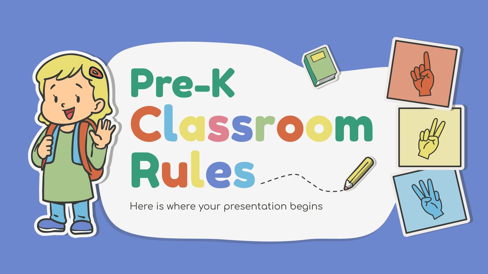 Pre-K Classroom Rules presentation template 