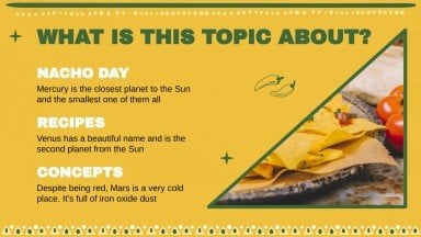 Tex-Mex Recipes Workshop to Celebrate World Nacho Day presentation template 