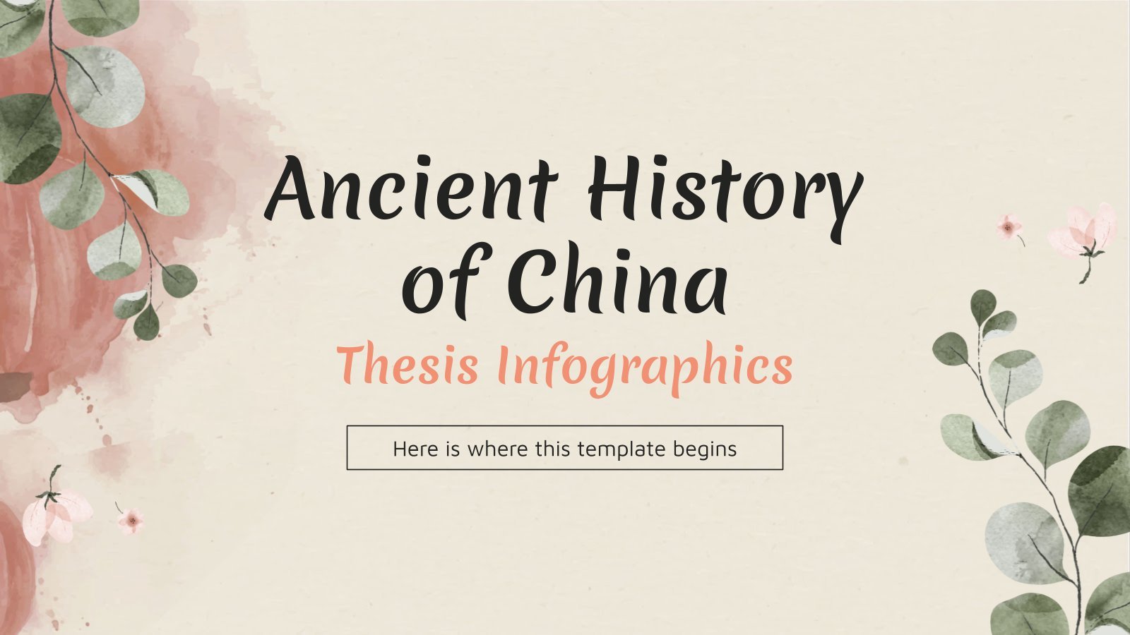 Modelo de apresentação Infográficos de tese da história da China Antiga