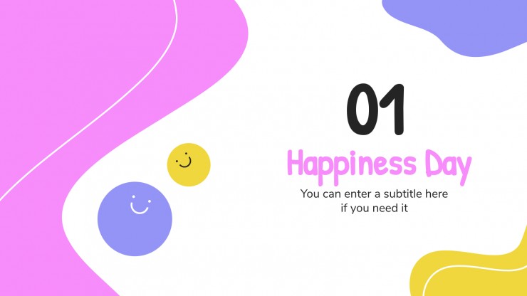 International Day of Happiness presentation template 