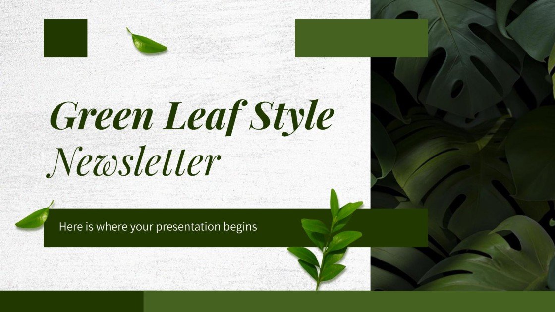 Free Google Slides and PowerPoint Templates with leaves