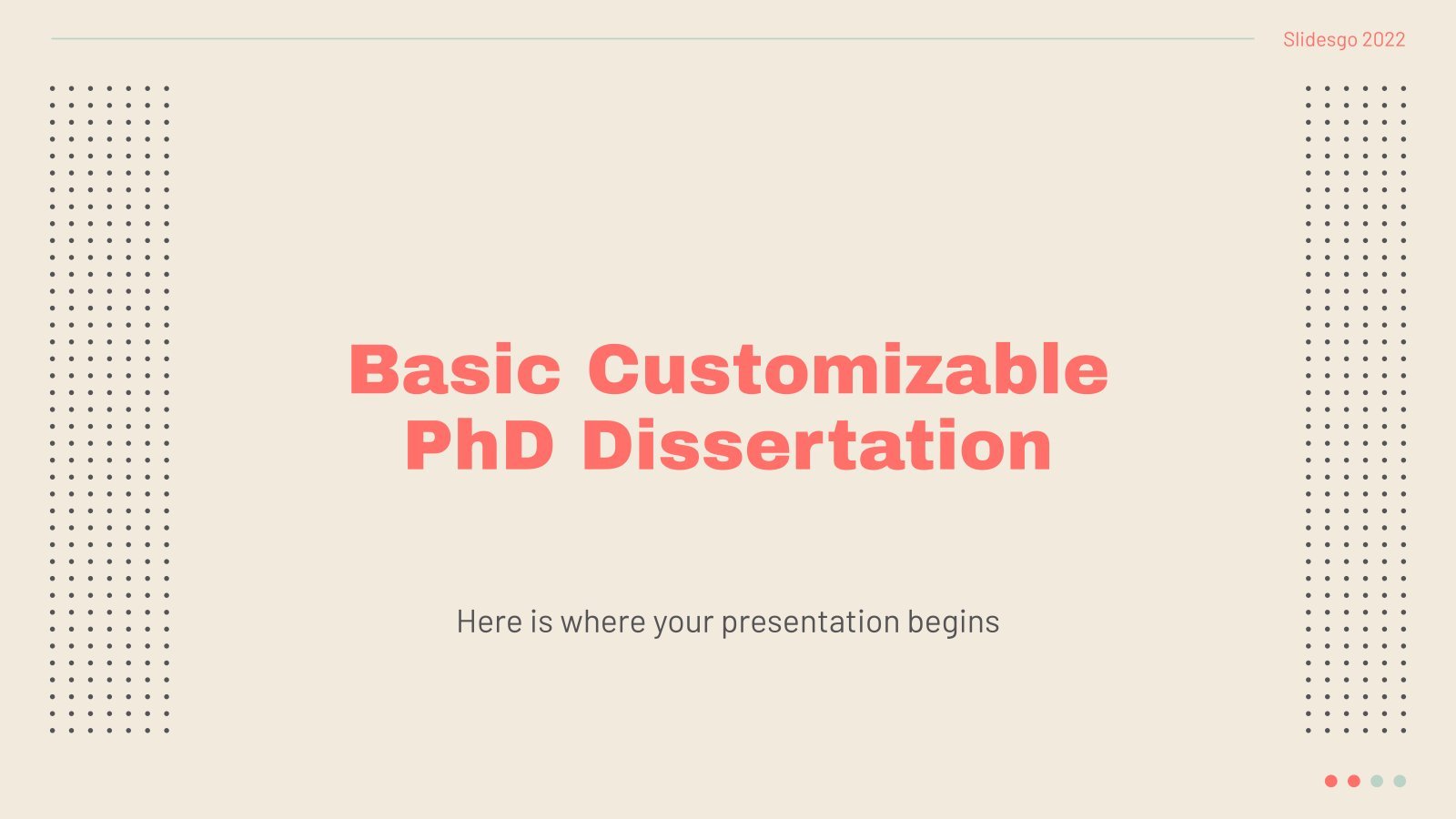 Basic Customizable PhD Dissertation presentation template 