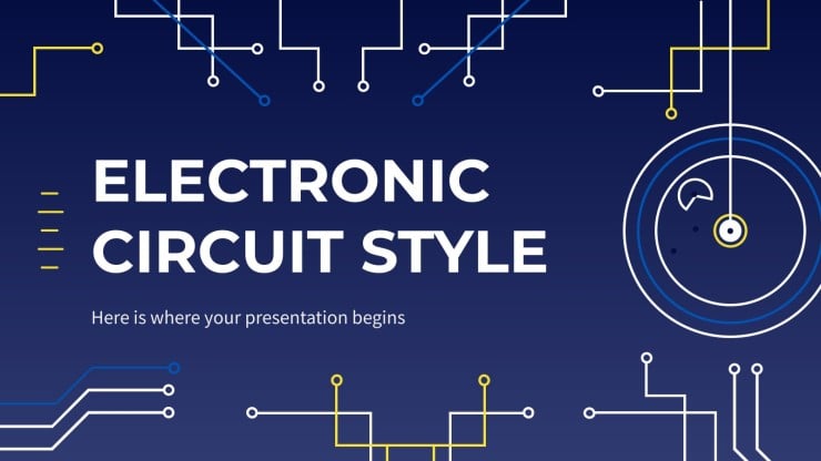 Electronic Circuit Style CV | Google Slides and PowerPoint
