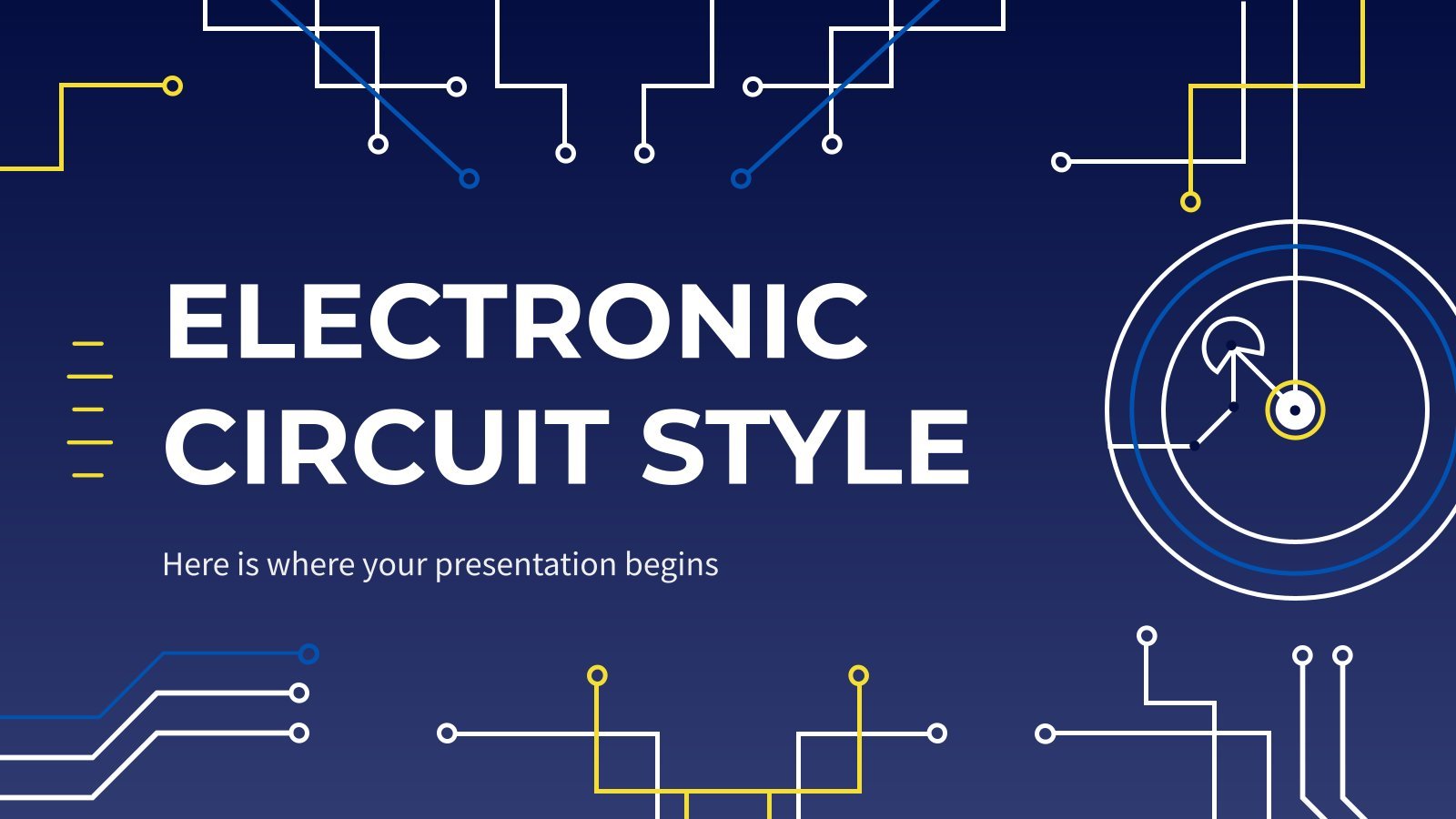 Modelo de apresentação CV estilo circuito eletrônico