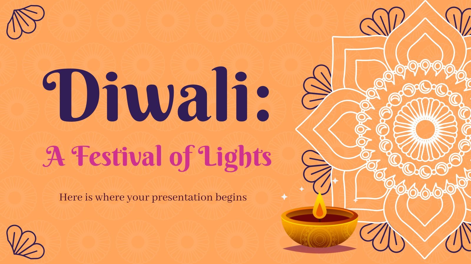 Diwali: A Festival of Lights presentation template 