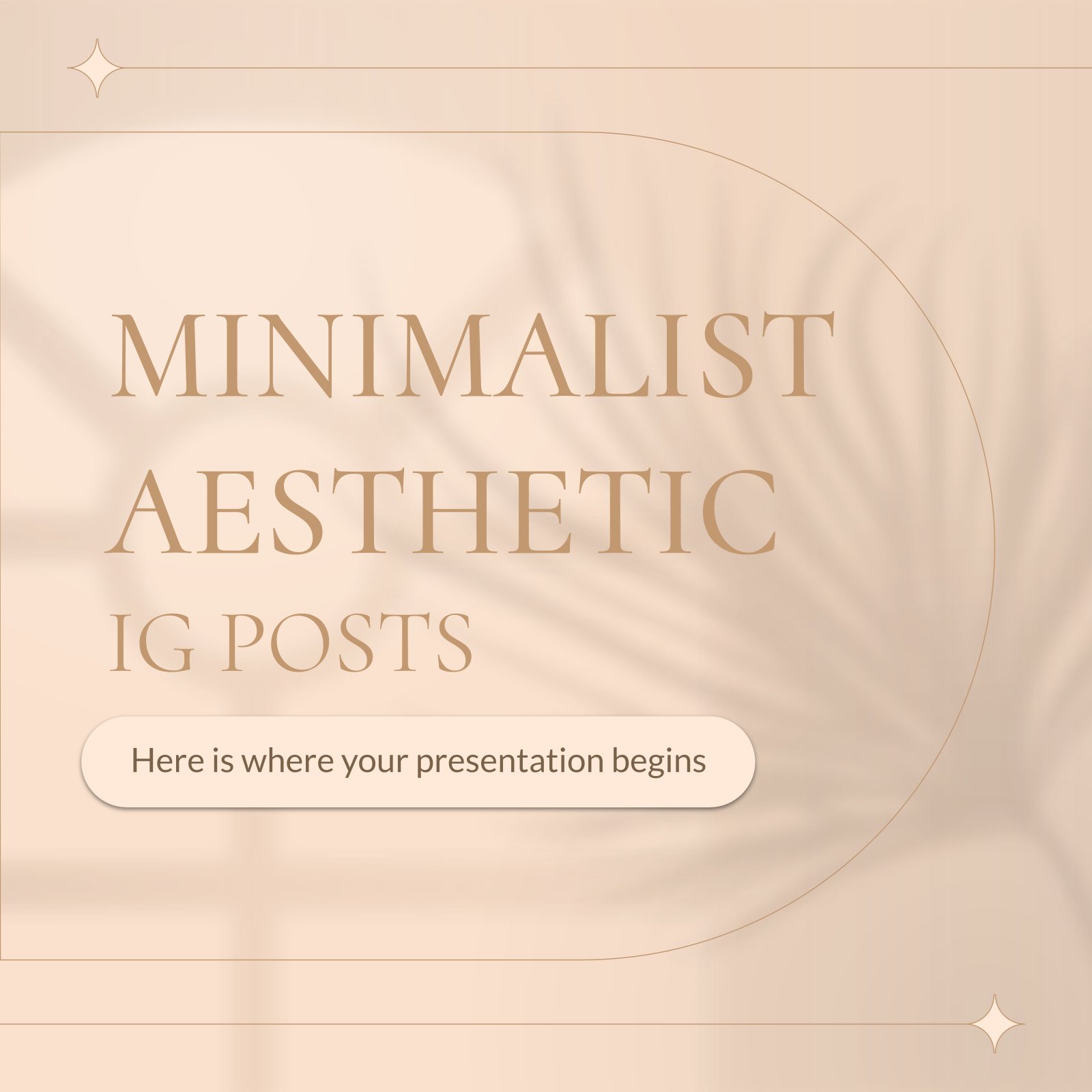 Minimalistische Aesthetic Instagram Posts Präsentationsvorlage