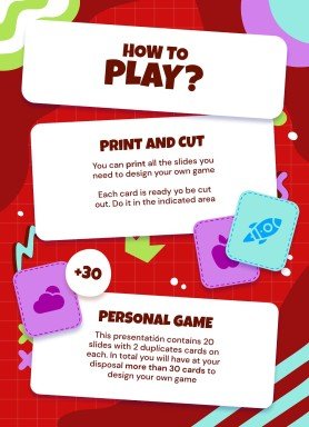 Printable Cards for Memory Match Game presentation template 