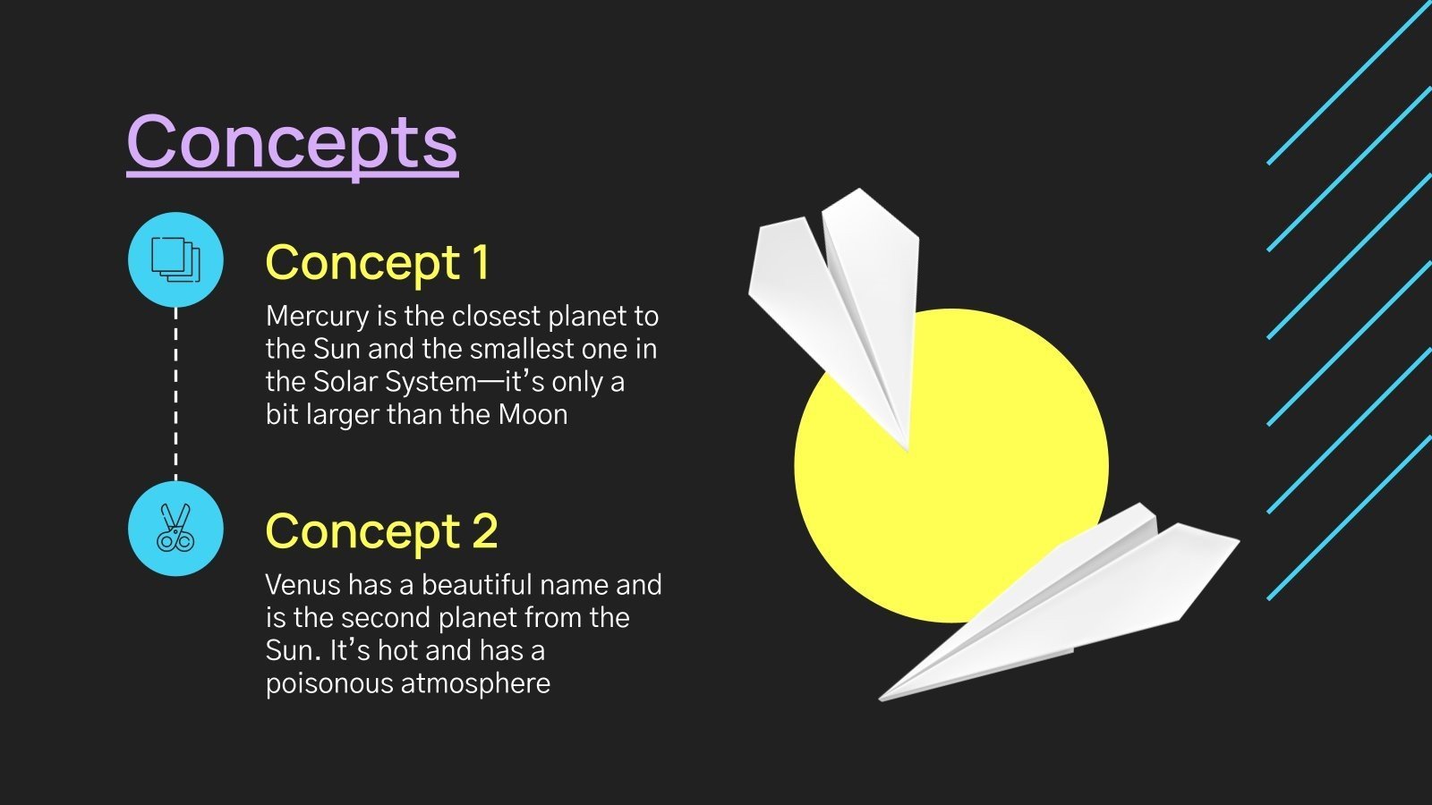 Paper Airplane Google Slides & PowerPoint template