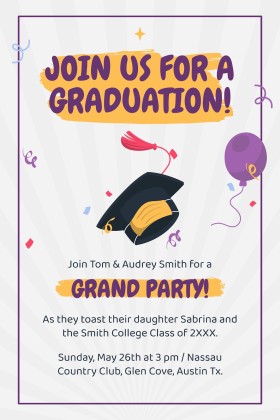 Printable Graduation Invitations for All Levels and Grades presentation template 