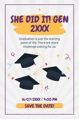 Printable Graduation Invitations for All Levels and Grades presentation template 