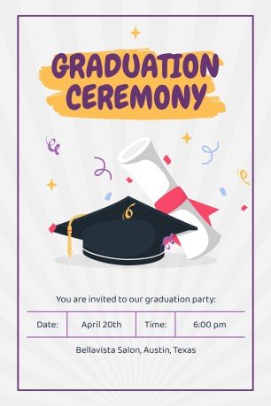 Printable Graduation Invitations for All Levels and Grades presentation template 