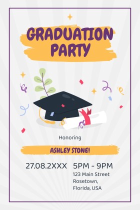 Printable Graduation Invitations for All Levels and Grades presentation template 