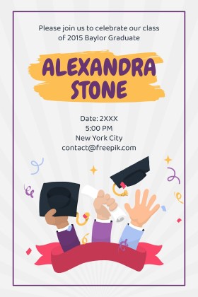 Printable Graduation Invitations for All Levels and Grades presentation template 