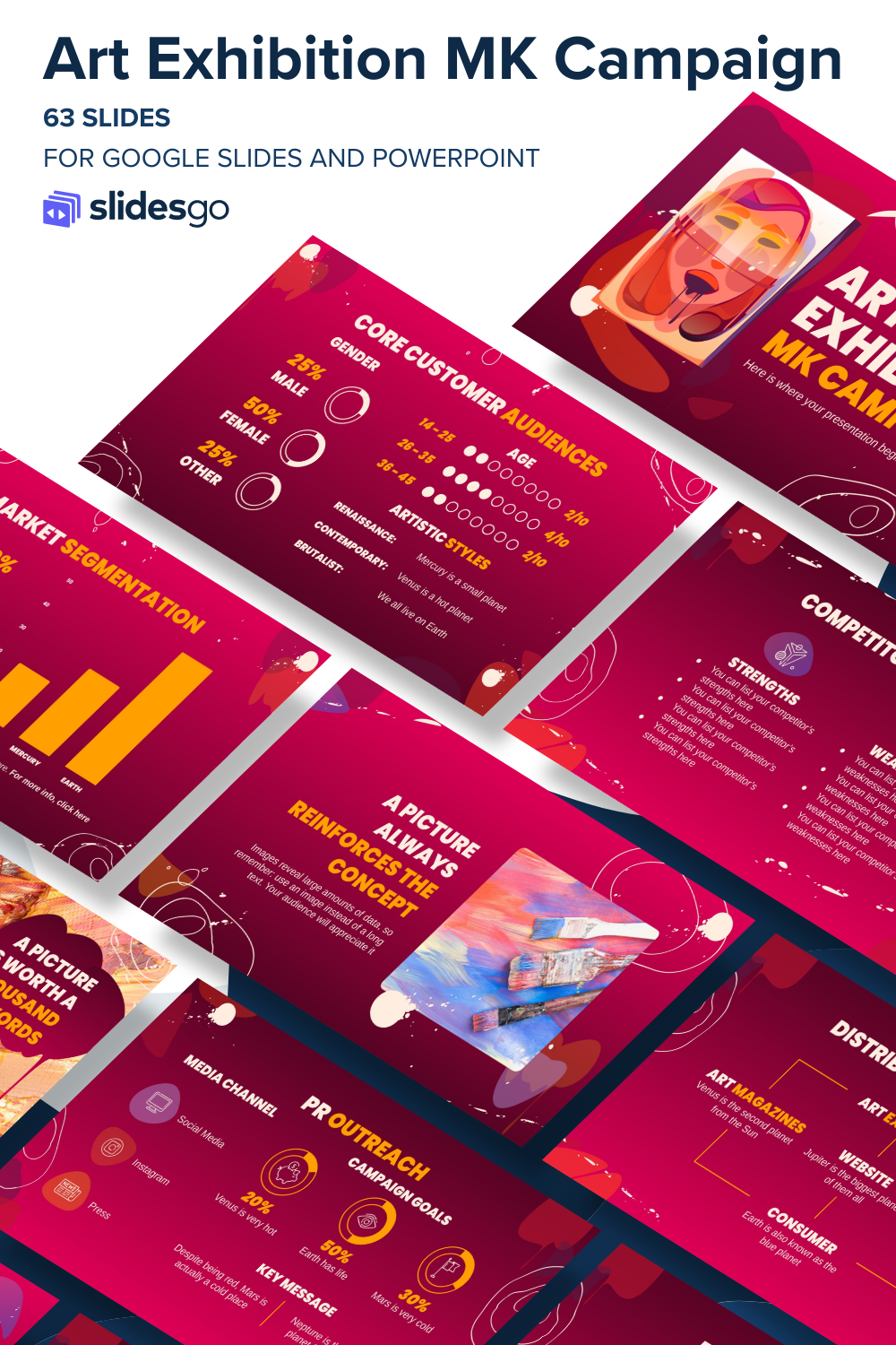 Art Exhibition MK Campaign | Google Slides and PowerPoint