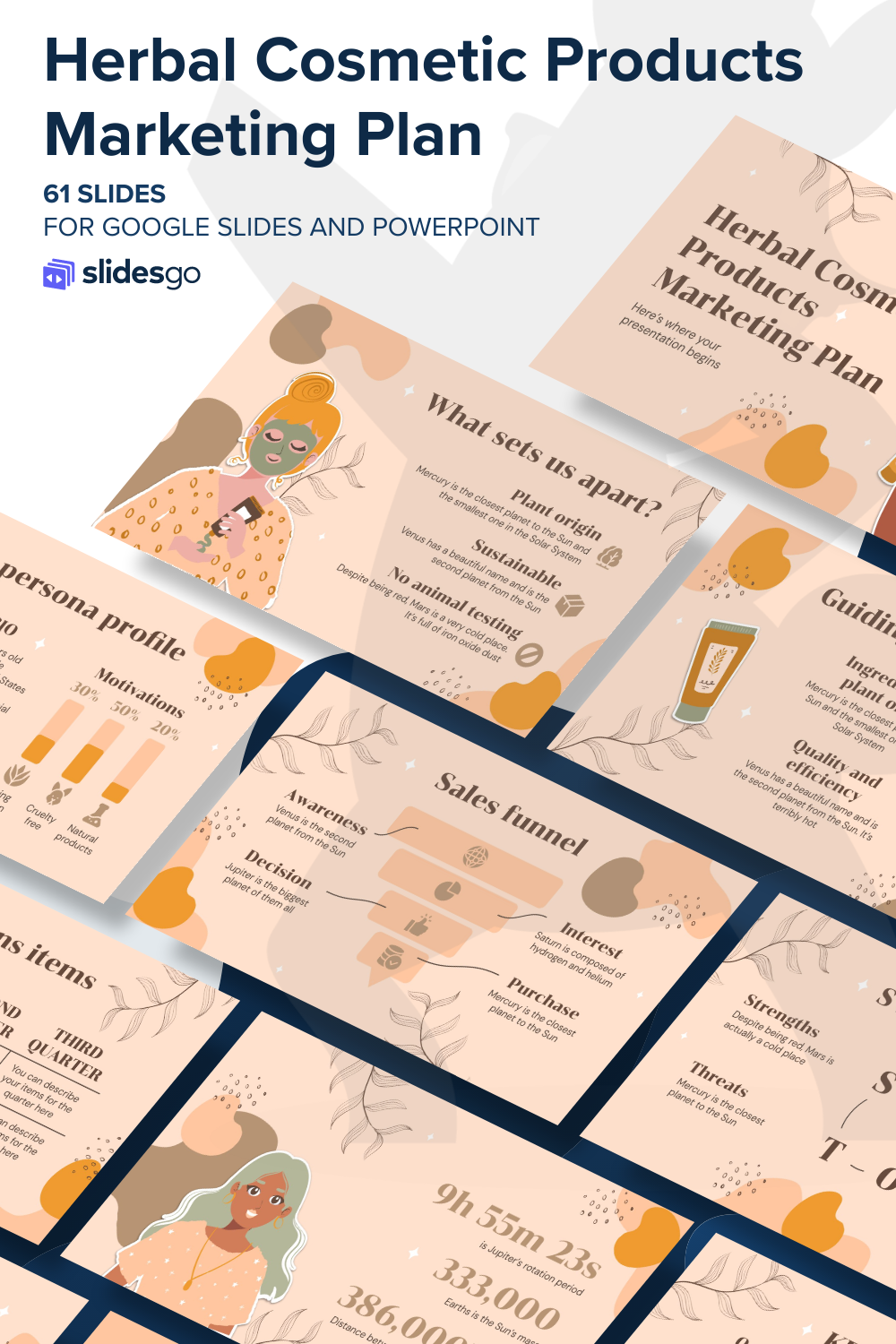 Herbal Cosmetic Products Marketing Plan | Google Slides & PPT