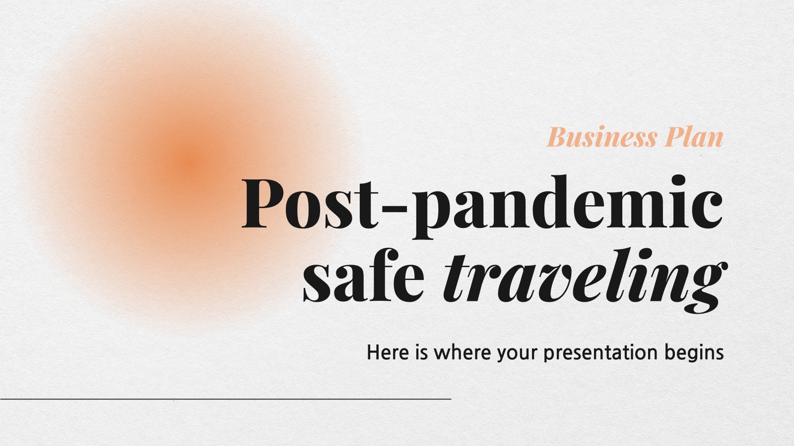 Post-Pandemic Safe Traveling Business Plan presentation template 