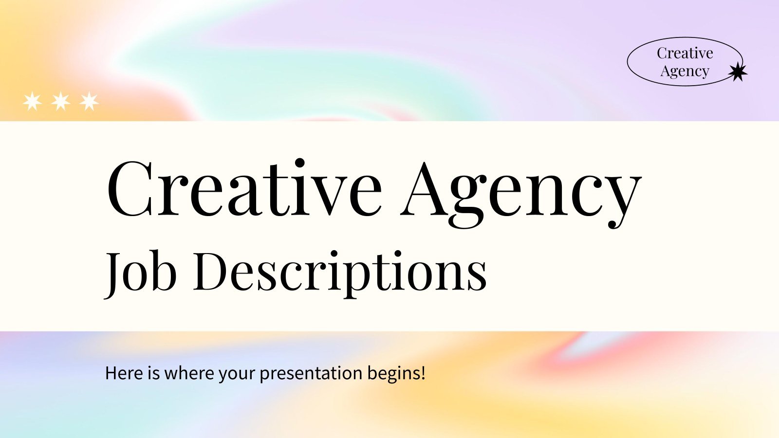 Creative Agency Job Descriptions presentation template 