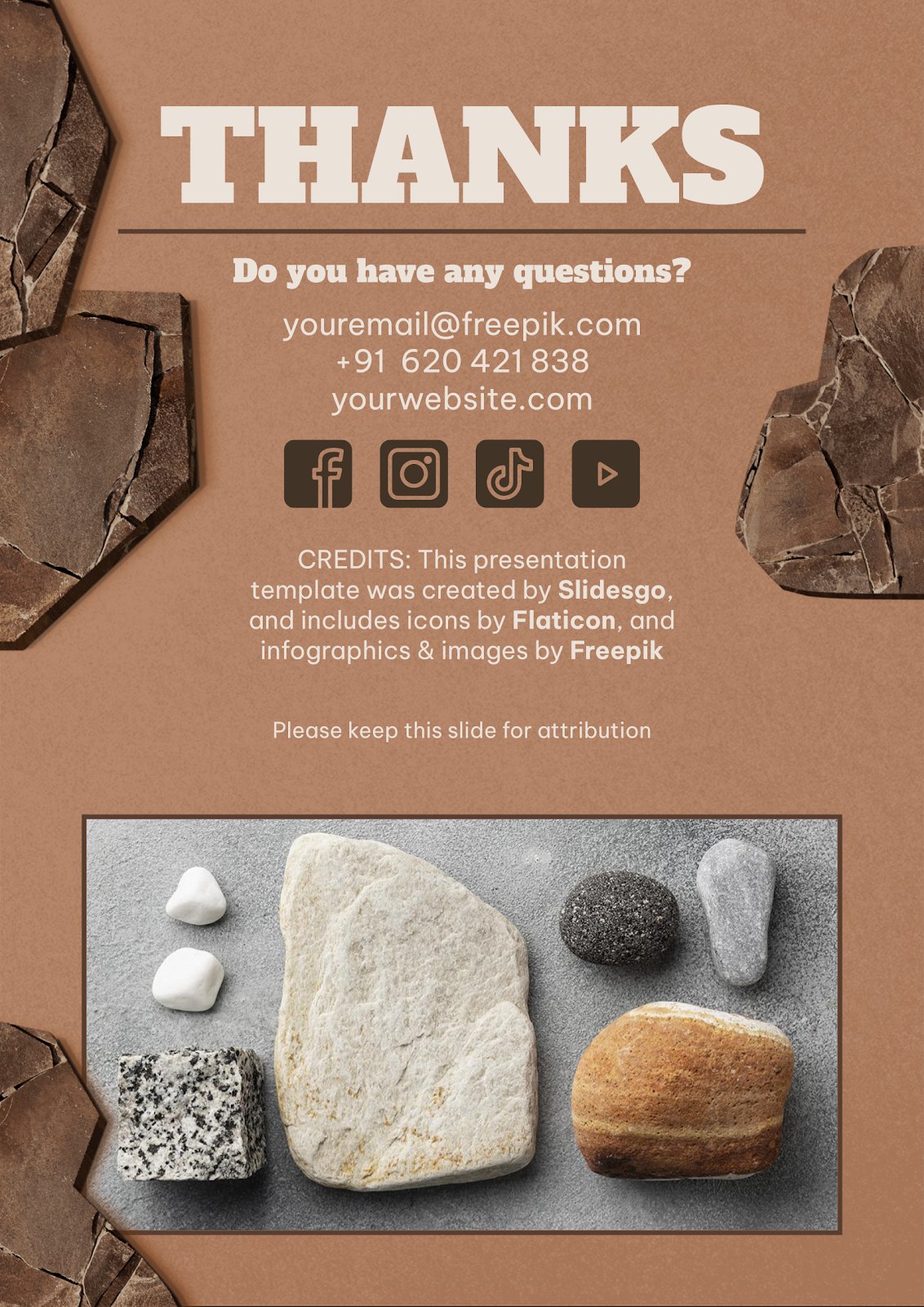 Catálogo de tipos de rocas Google Slides e PowerPoint