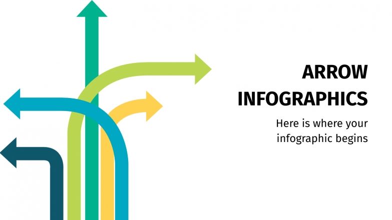 Modelo de apresentação Infográficos de setas