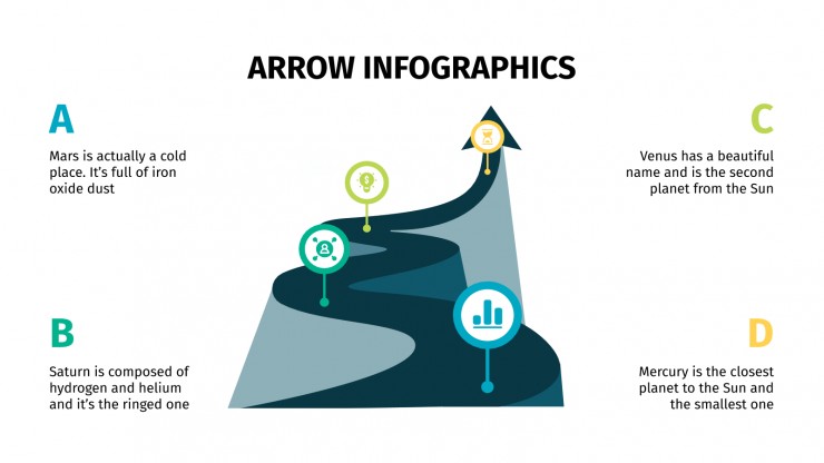 Modelo de apresentação Infográficos de setas