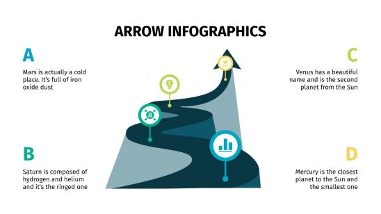 Modelo de apresentação Infográficos de setas