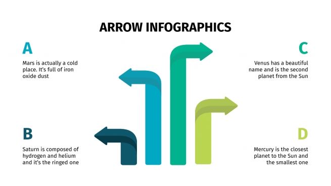 Modelo de apresentação Infográficos de setas